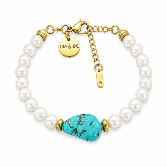 Turquoise Pearl Bracelet