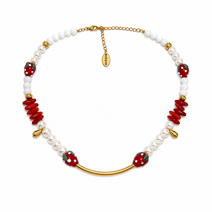 Strawberry Pearl Necklace