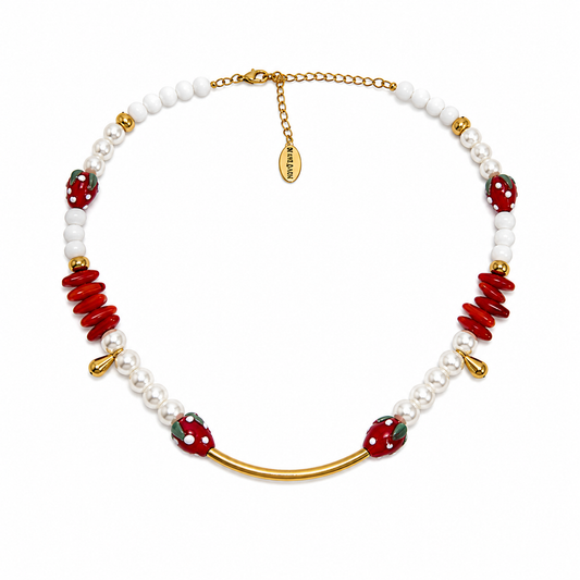 Strawberry Pearl Necklace