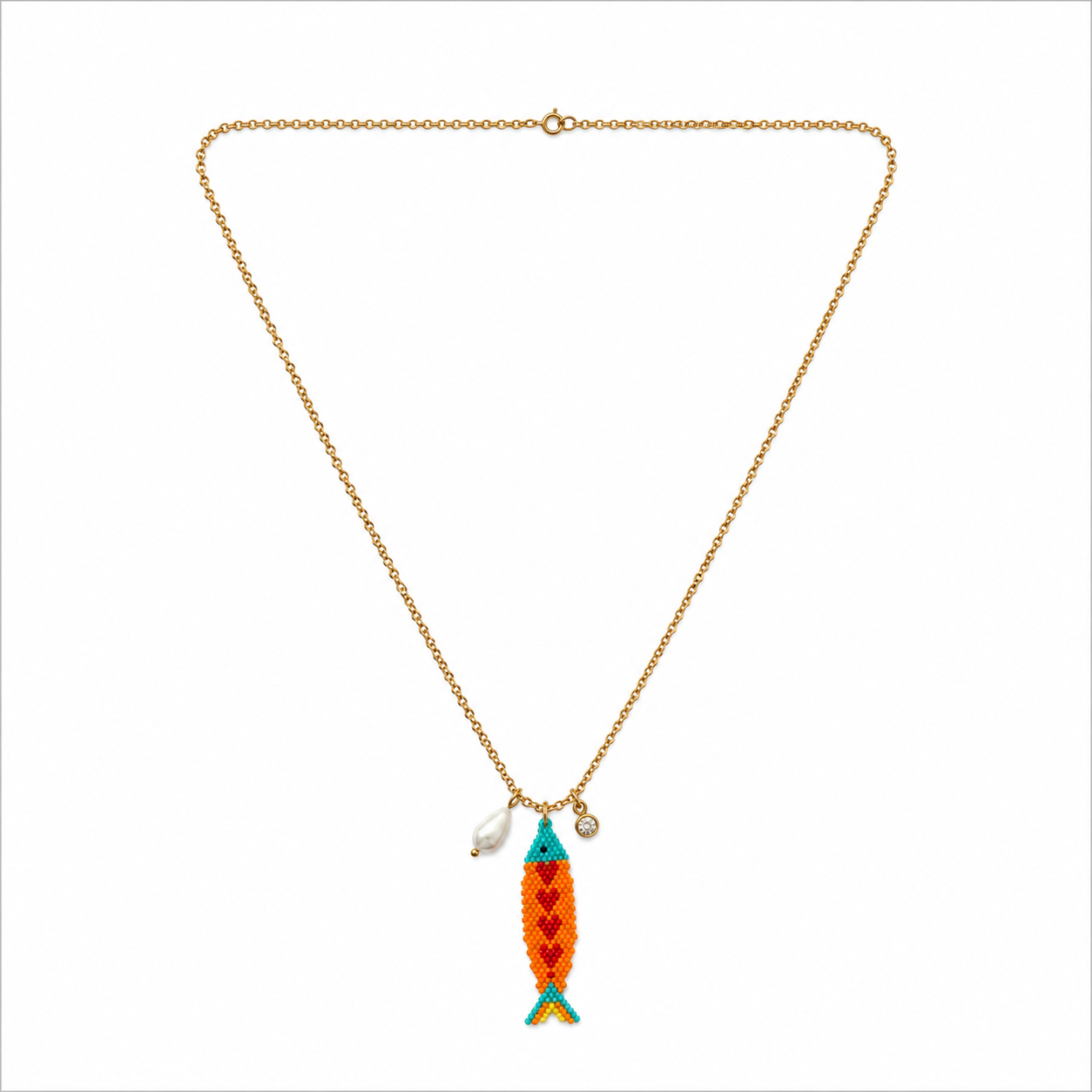 Aegean Coral Fish Necklace