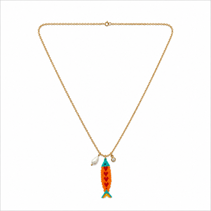 Aegean Coral Fish Necklace