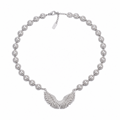 Angel Wings Riviera Necklace Silver