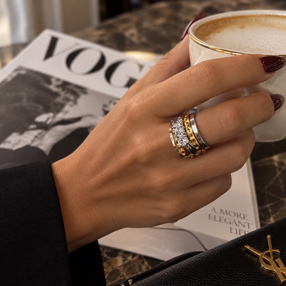 Triple Crystal Ring