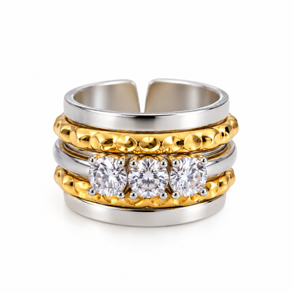 Triple Crystal Ring