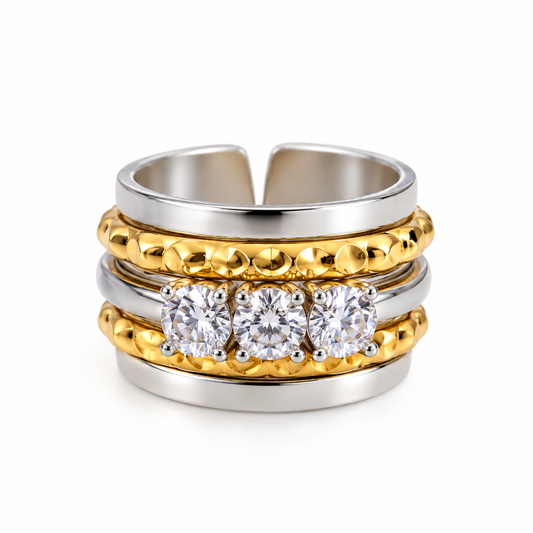 Triple Crystal Ring