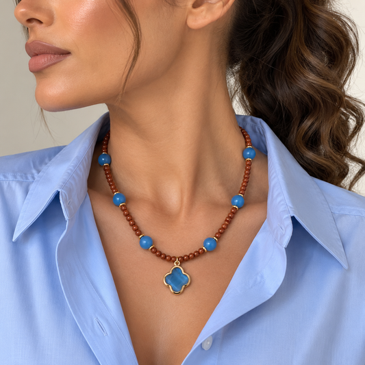 Azure Bloom Necklace