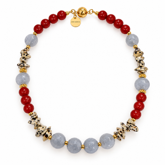 Ruby Dalmatian necklace