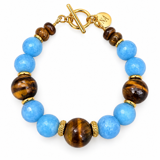 Marine tiger eye bracelet