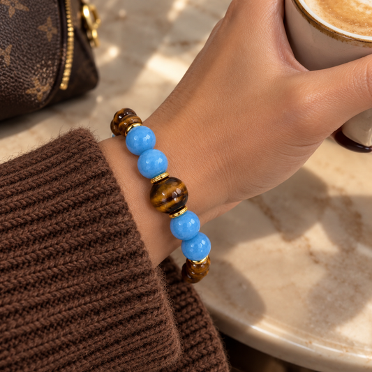 Marine tiger eye bracelet
