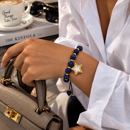 Lapis Star Bracelet