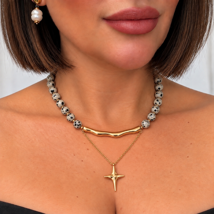 Dalmatian Cross Necklace