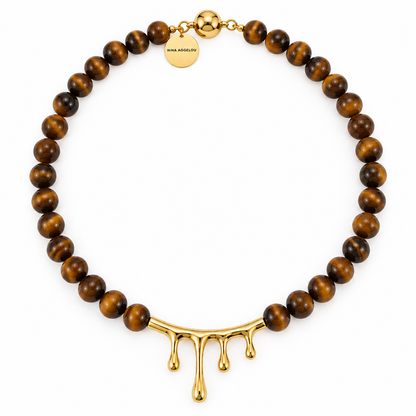 Tiger’s Eye Drip Necklace