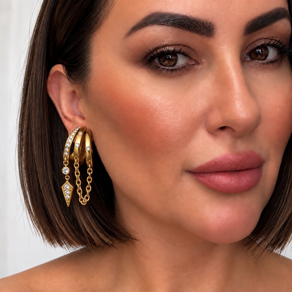 Triple Luxe Cascade Earrings