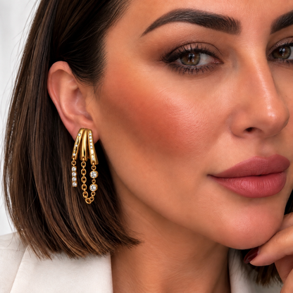 Crystal Cascade Earrings