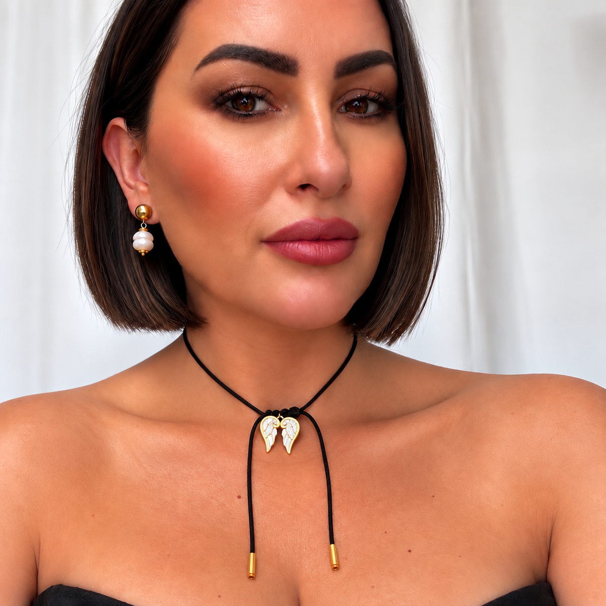 Angel Wings Lariat Necklace