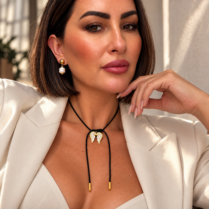 Angel Wings Lariat Necklace