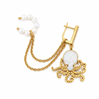 Ocean Octopus Chain Ear Cuff