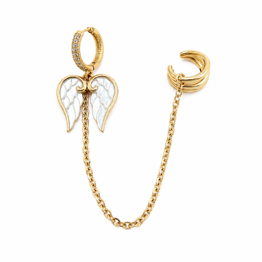 Angel Wing Chain Ear Cuff