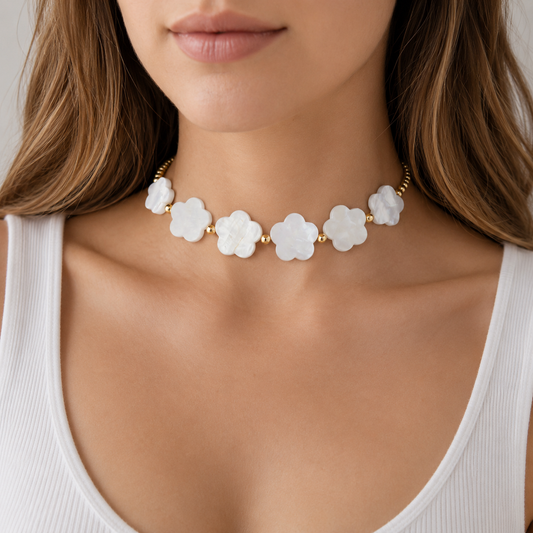 Nacre Blossom Choker