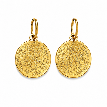 Phaistos Disc Earrings