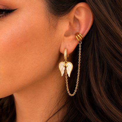 Angel Wing Chain Ear Cuff