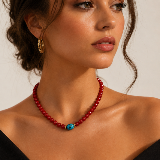 Coral Éclat Necklace