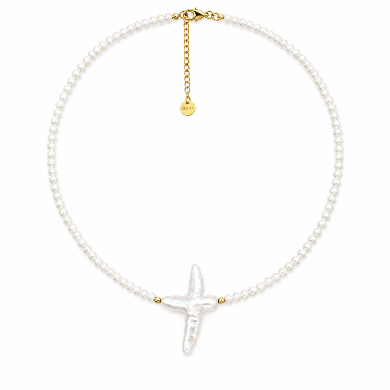 Pearl Cross Grace Necklace