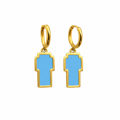 Aegean Sky Cross Hoops