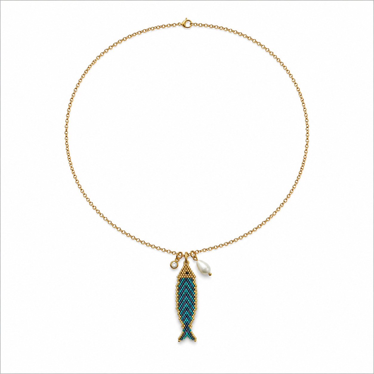Midnight Lagoon Fish Necklace