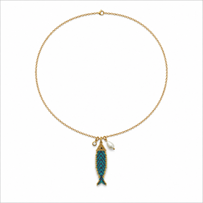 Midnight Lagoon Fish Necklace