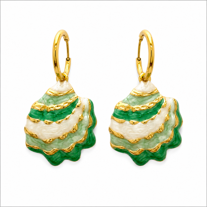 Mint Oyster Earrings