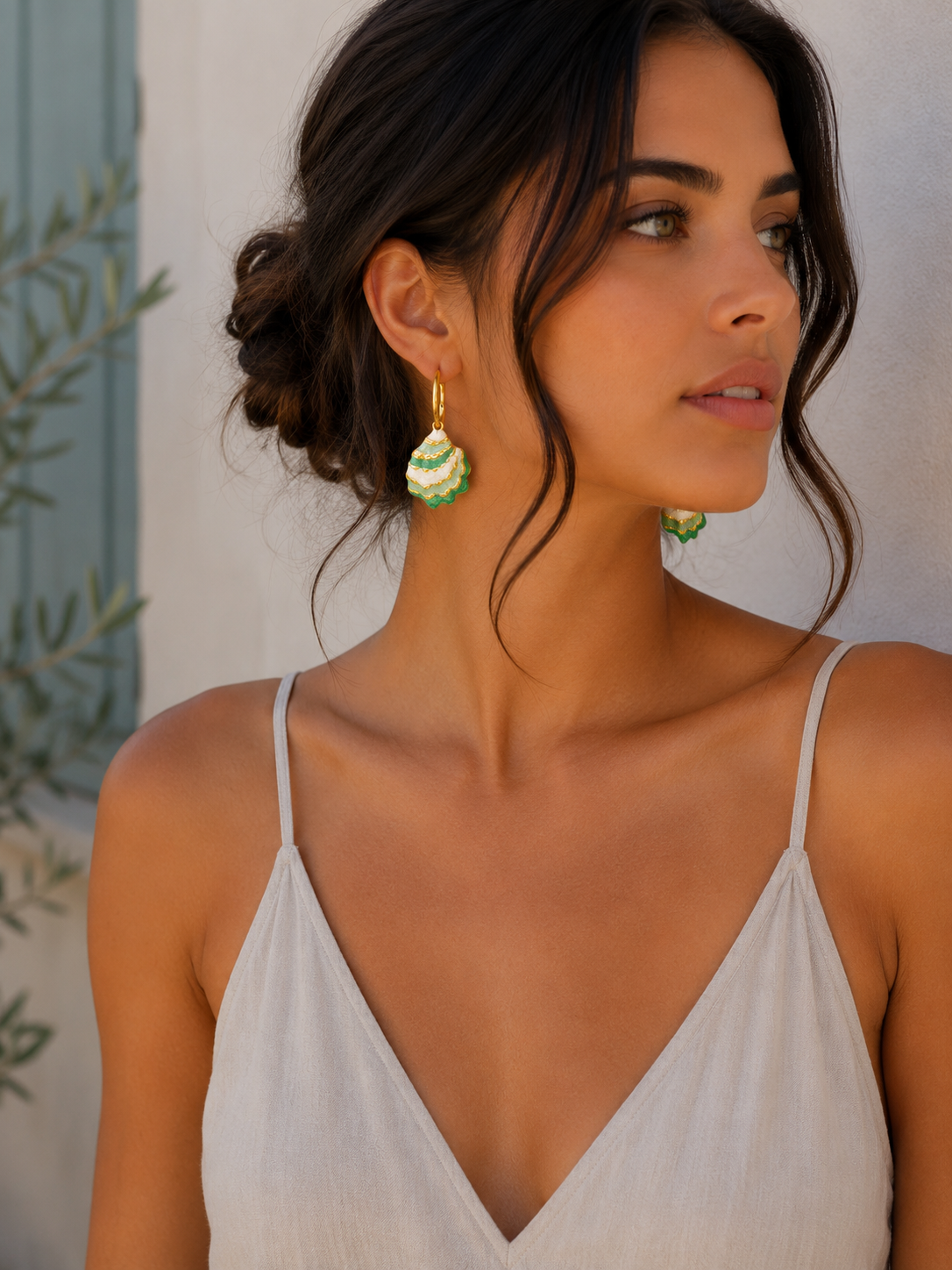 Mint Oyster Earrings