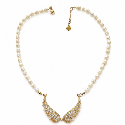 Angel Wings Pearl Choker