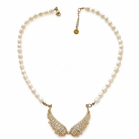 Angel Wings Pearl Choker