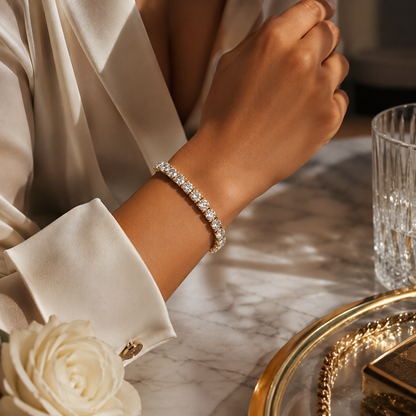 Celeste Tennis Bracelet Gold