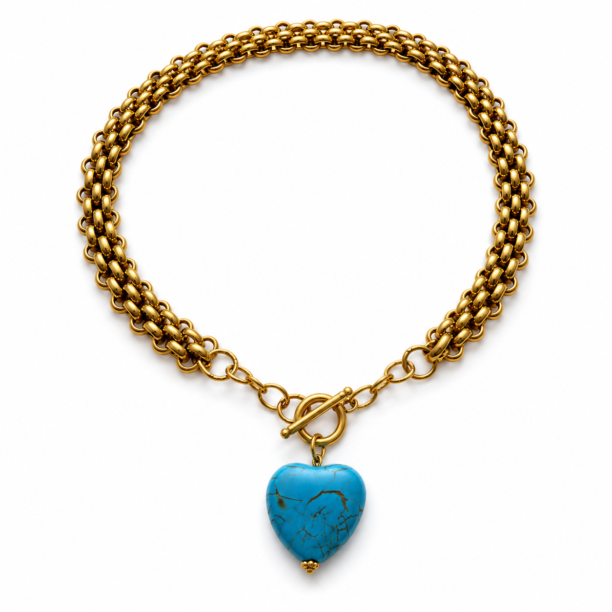 Turquoise Heart Chain