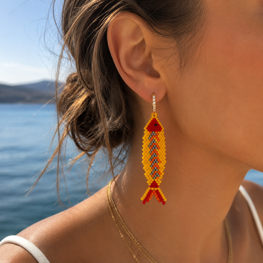 Golden Sardine Earrings