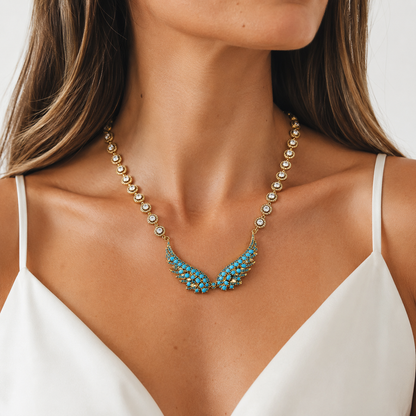 Angel Wings Crystal Necklace