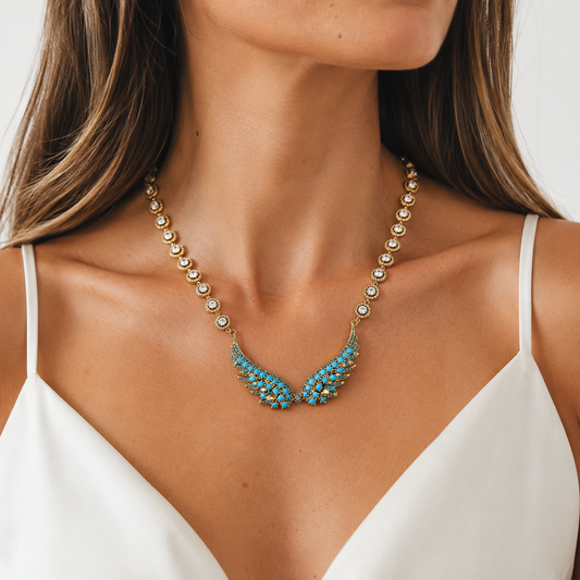 Angel Wings Crystal Necklace