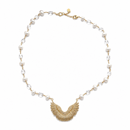 Celestial Wings Pearl Necklace