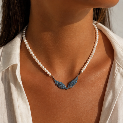 Blue Angel Pearl Necklace