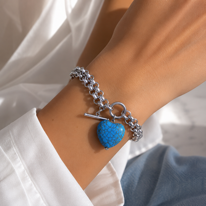 Turquoise Heart Bracelet