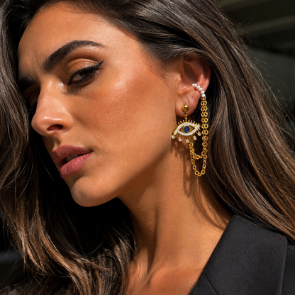 Celestial Eye Chain Earring