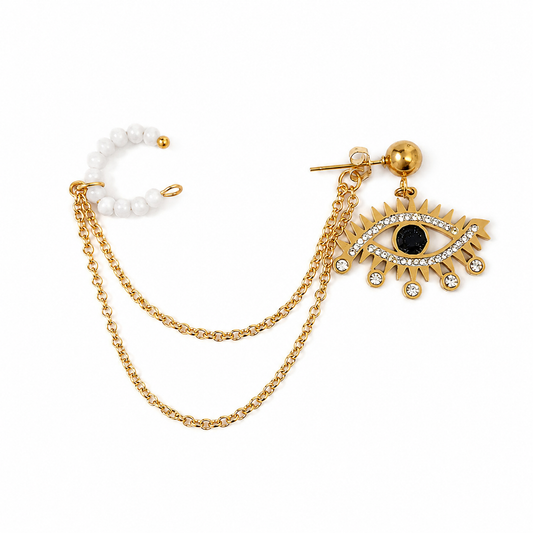 Celestial Eye Chain Earring