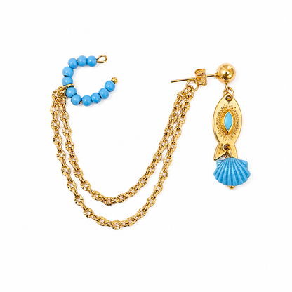 Ocean Eye Chain Earring