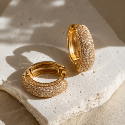 Luxe Pavé Hoops