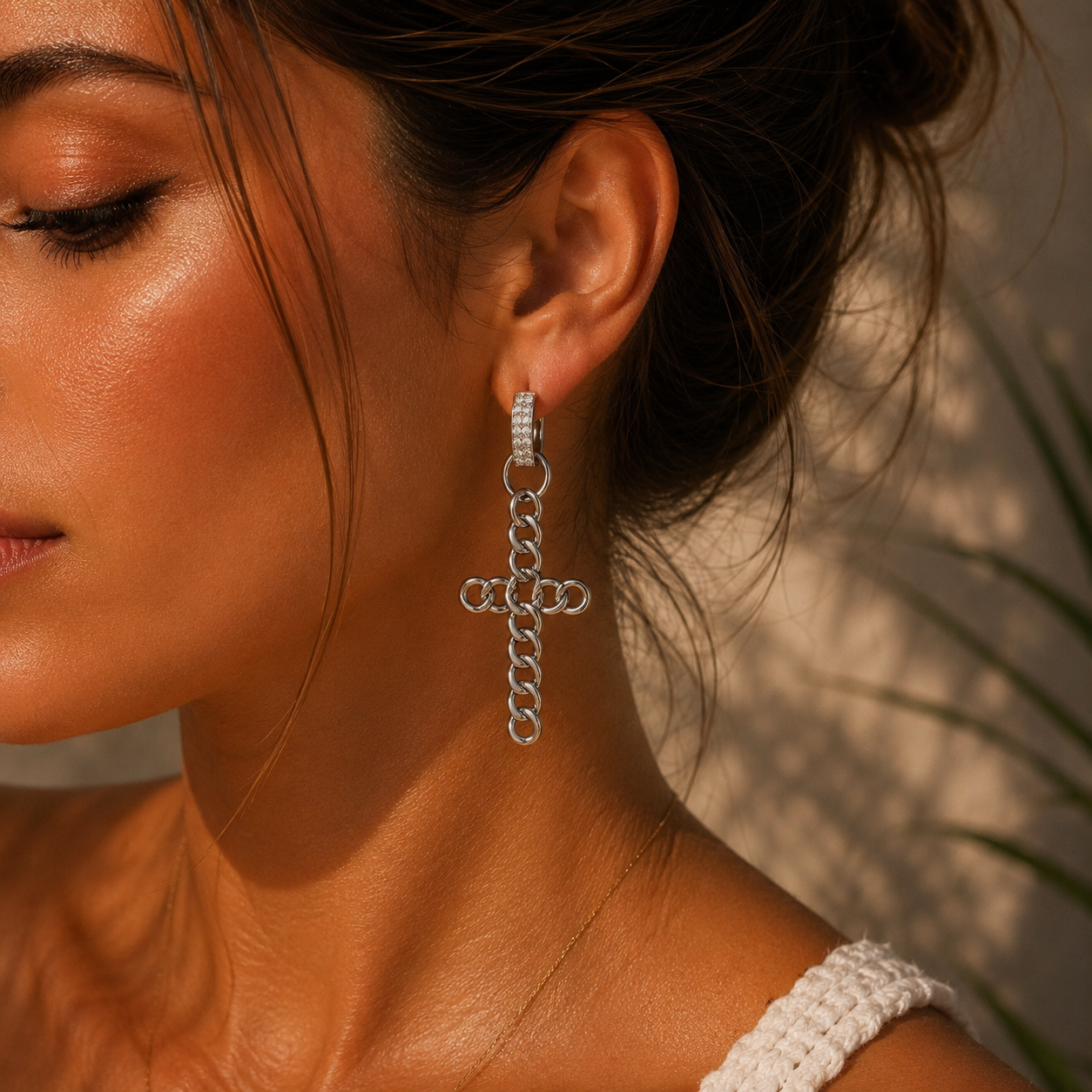 Celestial Cross Mismatch Earrings