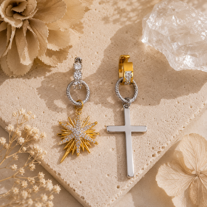Cross  gold Earrings