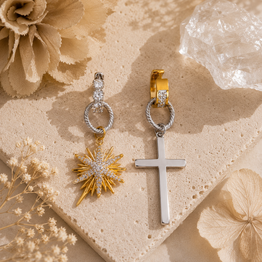 Cross  gold Earrings