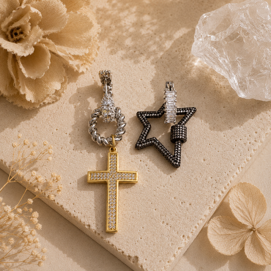 Eclipse Cross & Star Earrings